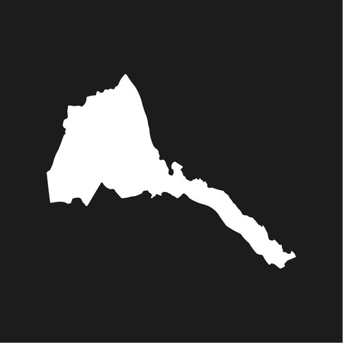 Adesivo eritrea contorno paese - adesivo,
