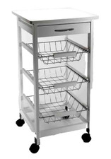 Carrello cucina legno ceste - carrello,