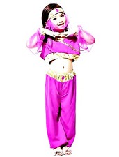 KIRALOVE - Costume Odalisca Carnevale Araba Danzatrice del Ventre Viola Bambina