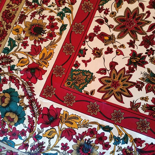 Foulard floreale rosso 100 - floreale, in