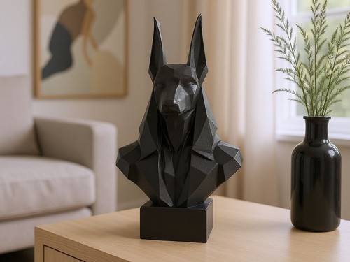 Busto statua decorativa nero - busto,
