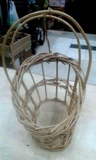 Culla  in legno e midollino da rivestimento 27x17 presepe San Gregorio Armeno