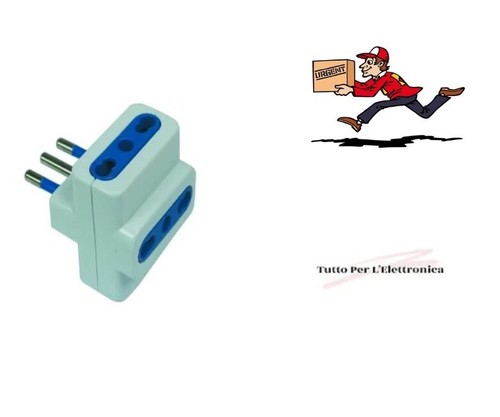 Adattatore tripla spina 10a - spina, 3