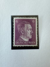 Francobollo Impero tedesco Adolf Hitler 6 Pfennig nuovo di zecca senza timbro viola