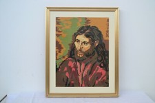 VECCHIO QUADRO A MEZZO PUNTO RAFFIGURANTE GESU'