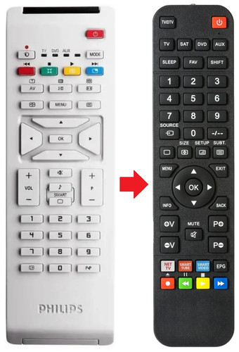 Telecomando adatto per philips - per,
