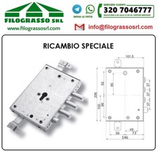 SERRATURA PORTA BLINDATA CILINDRO EUROPEO PER PORTE DIERRE 3 PERNI