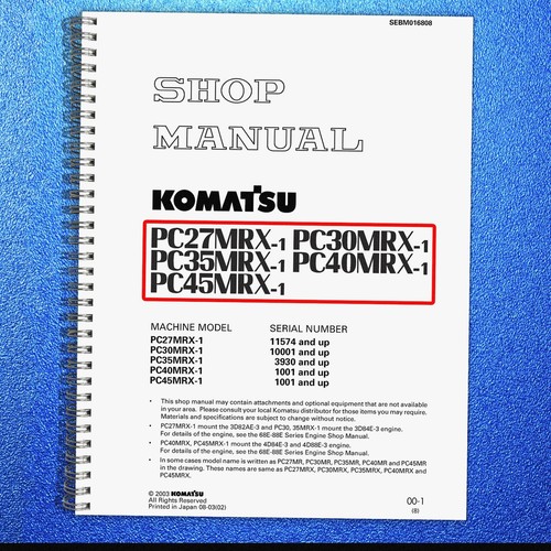 Komatsu pc27mrx 35 40 - 35,