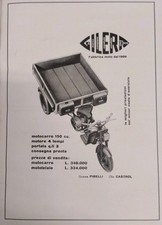 Pubblicita’ moto Motocarro Gilera Anni 50 Cm 28x20