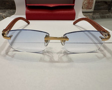 Occhiali rimless oro con aste