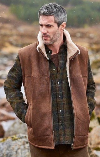 Gilet uomo cognac nuovo