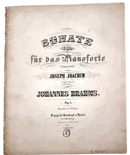 1853 brahms sonata in do - 1853, (in