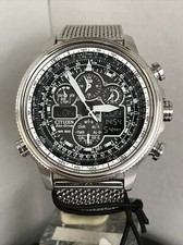 Orologio da polso Citizen Uomo Eco Drive Navihawk A-T Allarme Cronografo Radiocomandato