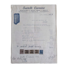 1944 Sartelli Carmine Istallazione Impianti Termici Aquila Fattura C03253