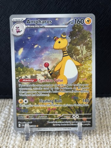 2026 pokemon ampharos art raro - pokemon,