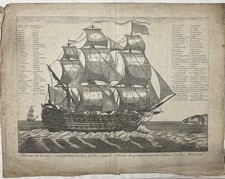 Incisione antica Vascello