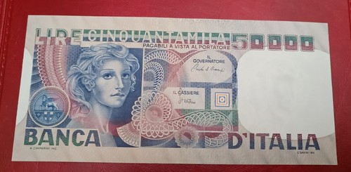 50000 lire volto - di, donna