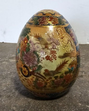 Vintage SATSUMA Porcelain Egg