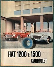 Rara Pubblicità FIAT 1200 e 1500 Cabriolet del 1960