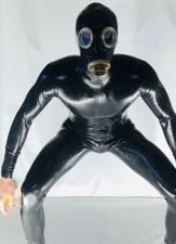 Tuta gatto lattice gomma zip posteriore 0,4 mil 100% lattice gomma