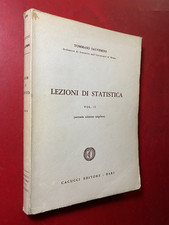 Tommaso SALVEMINI - LEZIONI DI STATISTICA Volume 2° Ed. Cacucci (1969) Libro