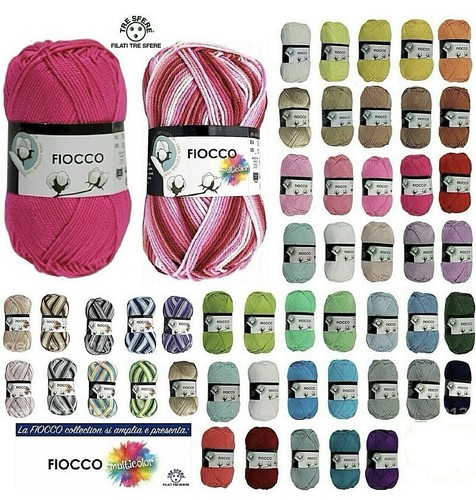 Gomitolo cotone fiocco tinta - fiocco,