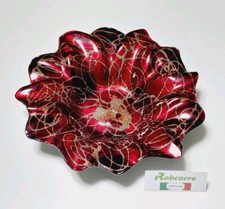 Centrino Posacenere Vetro Svuotatasche Vetro Rosso Natalizio Idea Regalo Stella