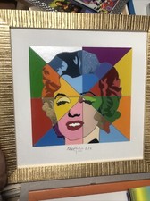 Ugo Nespolo Serigrafia Marilyn's rainbow  Pop casa arte quadri