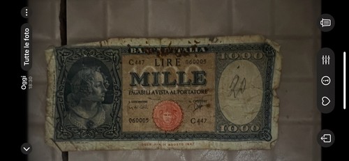 Banconota 1000 lire 1947 - banconota,