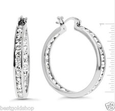 Orecchini a cerchio zirconi