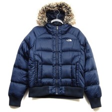 North Face 550 piumino d'oca puffer bomber giacca pelliccia con cappuccio donna grande