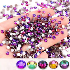 1440 Fiamma Vetro Cristallo Nail Art Strass Fondo Piatto Gemme 3D Punte Unghie Decorazione
