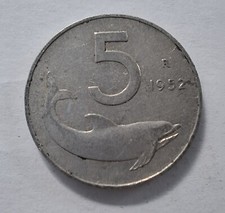5 LIRE DELFINO 1952