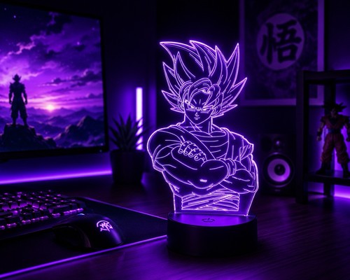 Lampada dragon ball goku led - lampada,