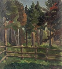 Quadro a Olio Recinto IN Legno