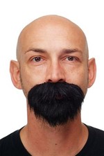 Carnevale Halloween Barba Finta Barba Lunga Nero Ladro Bandit MM-65