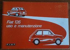Fiat 126 Manuale D’uso E Manutenzione