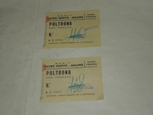 Teatro nuovo 1952 milano - teatro, lotto