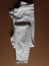 Jeans skinny da donna a vita alta in cotone bianco elasticizzato Zara Tg.42