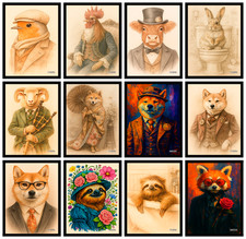 Poster animali vintage alla