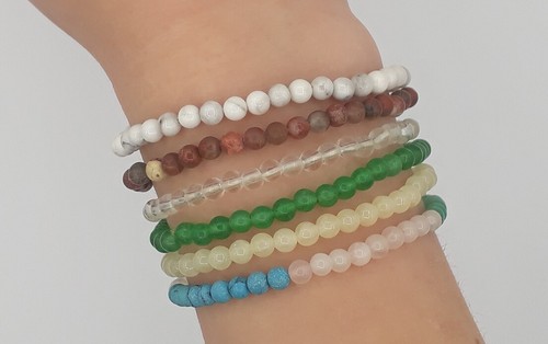 Bracciale fatto mano - bracciale, pietre
