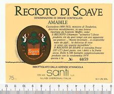 RECIOTO di Soave amabile n. 6059 cantine Santi Verona wine label etichetta