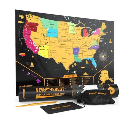 Usa scratch off map - usa,