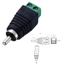 RCA CONNECTOR MALE PLUG WITH