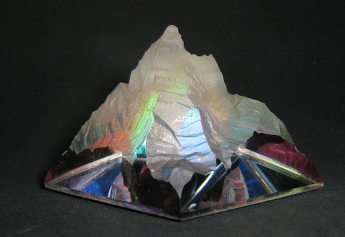 Piramide cristallo peacock - piramide,