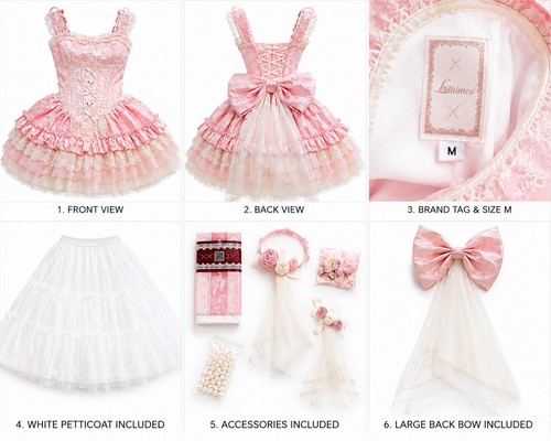 Nuovo set completo abito rosa - completo,