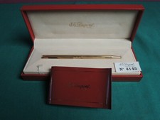 PENNA SFERA PLACATA ORO -DUPONT  PARIS  BOX  LIBRETTO STUDIO ROSSO ACCENDINO