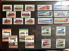 Piccola Collezione Tematica di Francobolli: Treni. 7 serie complete del mondo.