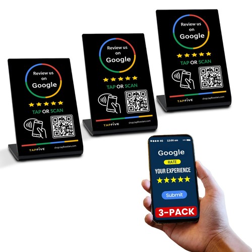 Tapfive google review stand - google,