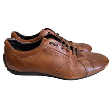 Hugo Boss - EU/39 - Sneaker basso in pelle marrone con lacci donna